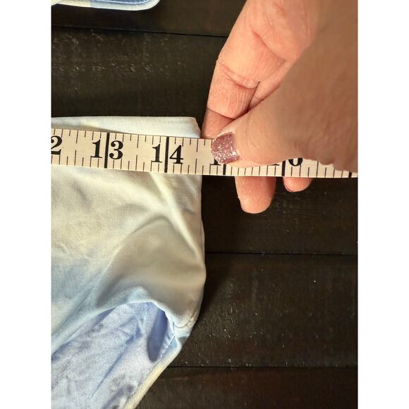 WeWoreWhat Powder Blue Emily Bikini Size Medium - Picture 6 of 6